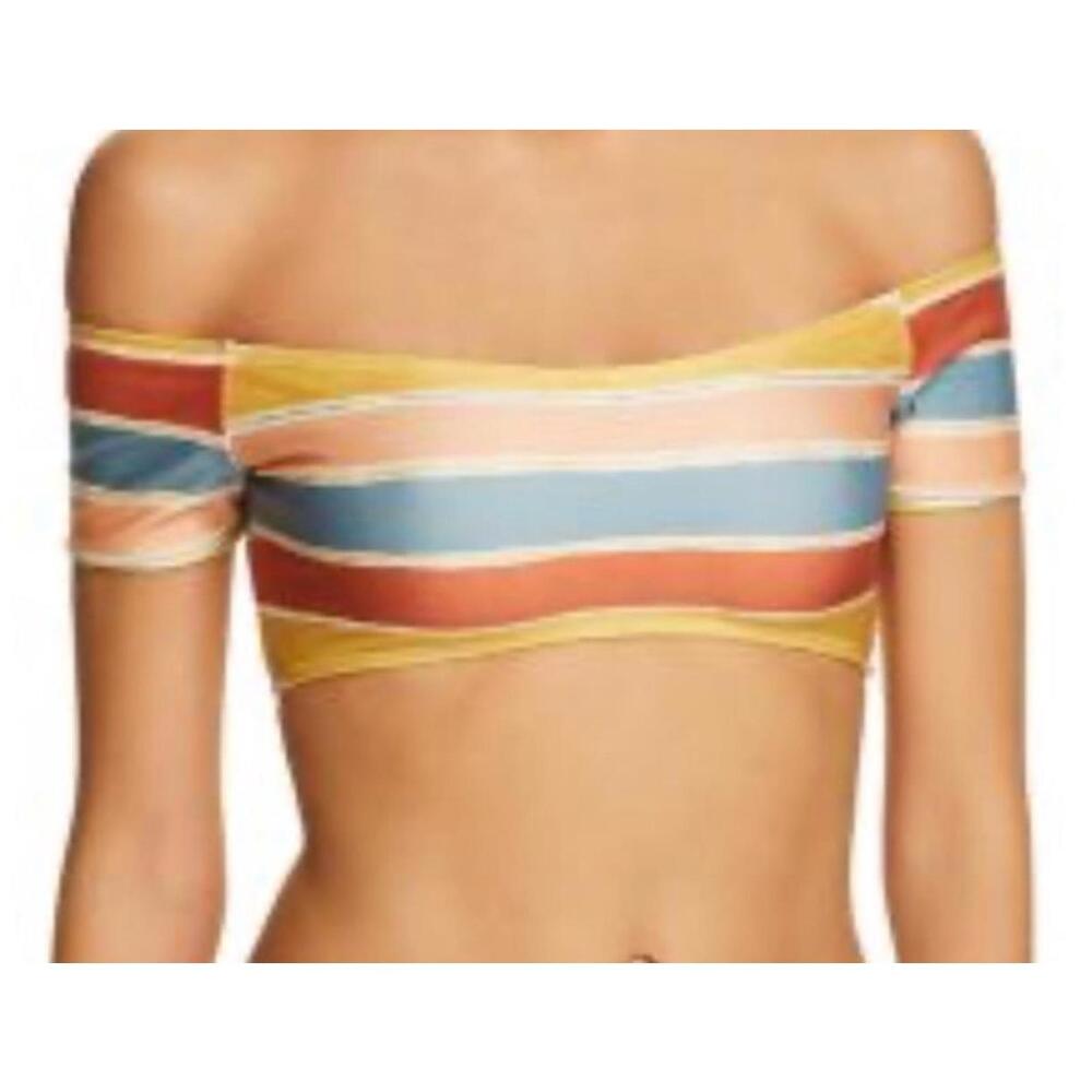 ViX Guadalupe Off-the-Shoulder Crop Bikini Top size Medium